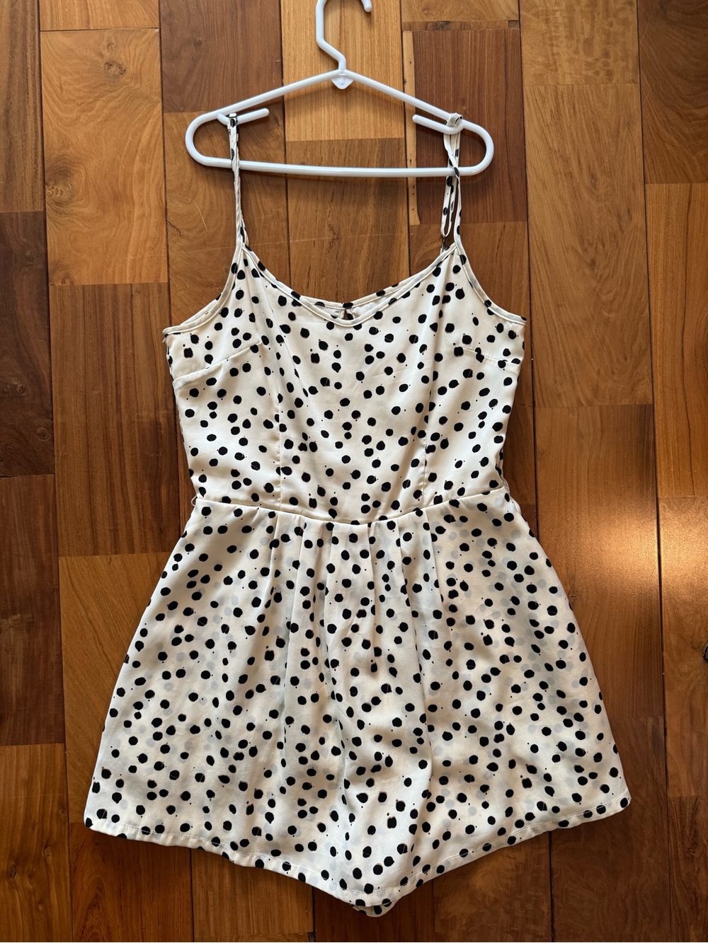 Dolce Vita White Polka Dot Romper